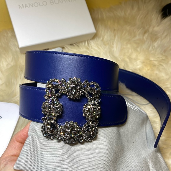 New authentic Manolo Blahnik leather hangisi belt - Picture 4 of 15